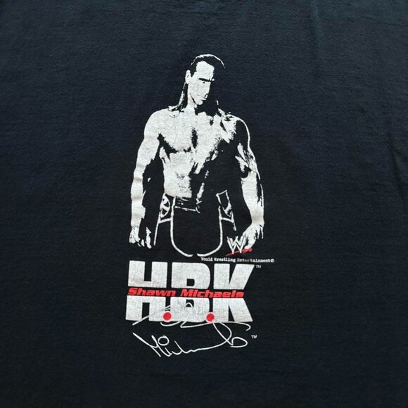 Vintage Y2K Steve & Barry's Sportswear‎ WWE Shawn Michaels HBK T Shirt Men Black - Picture 1 of 6